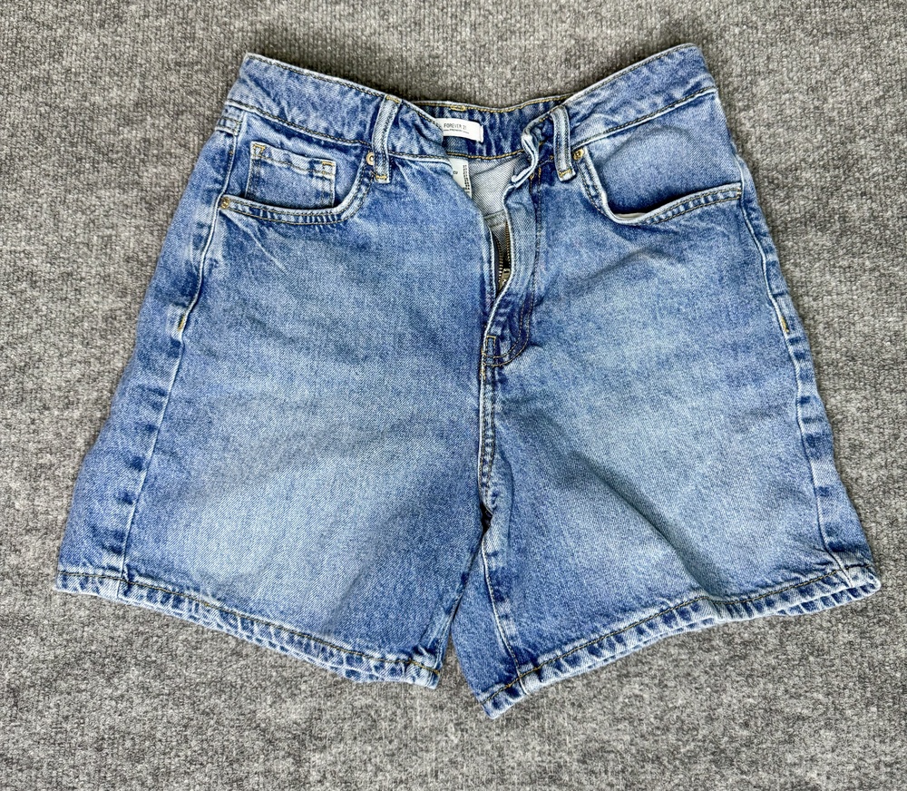 Forever 21 Shorts Womens 27 Blue Mom Relaxed Denim 5-Pocket Flat Front Casual